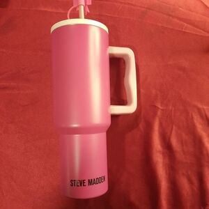 Steve Madden Pink 16 Oz Stainless Steel Travel Mug
